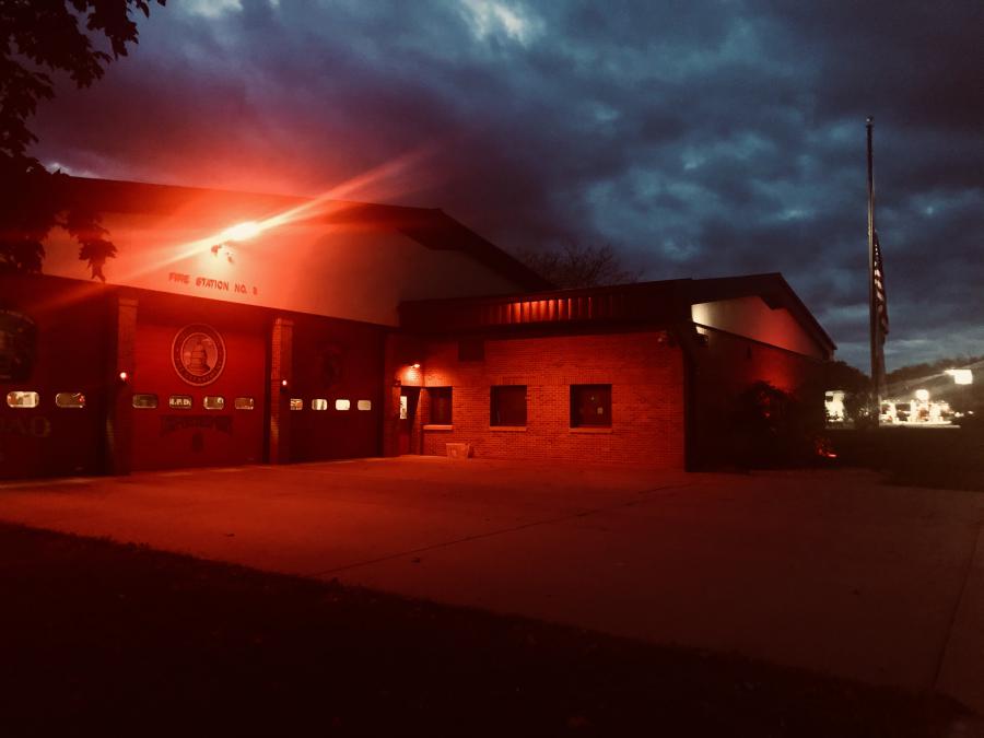 Station 8 lit up red