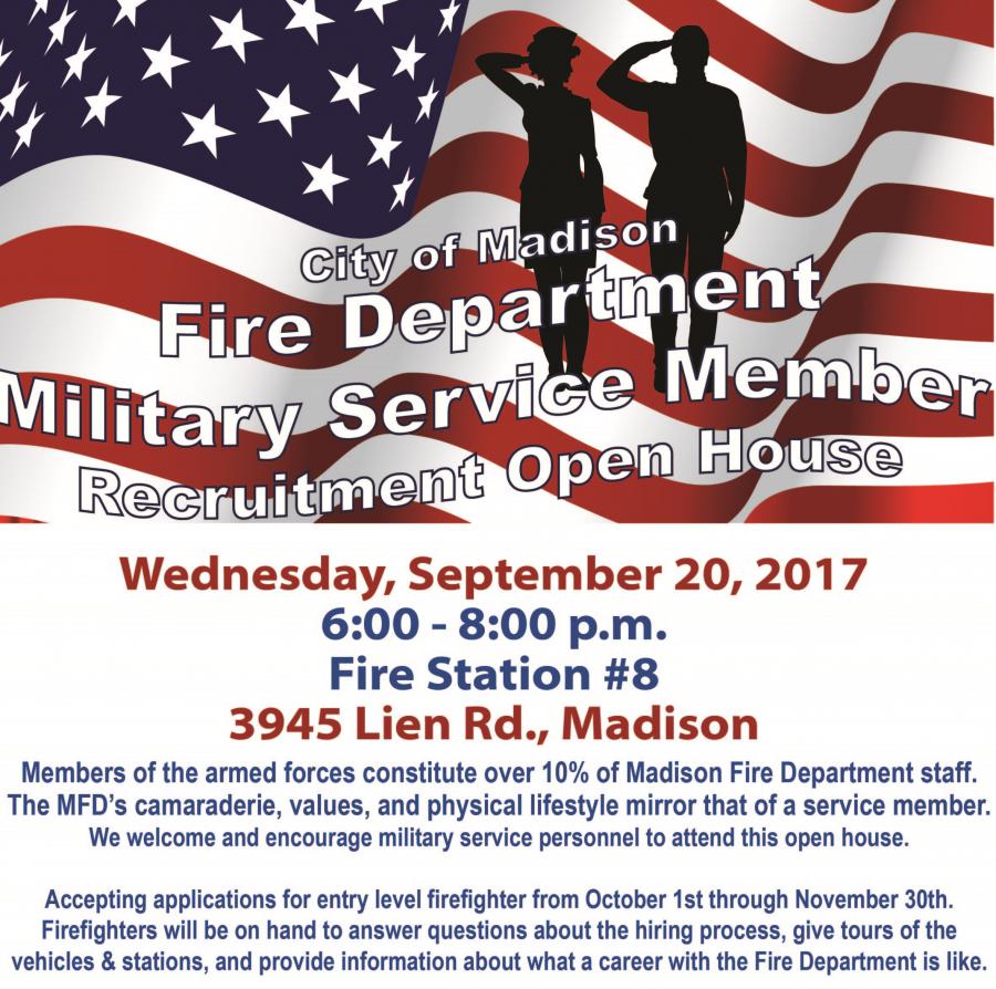 Military Service Member open house poster