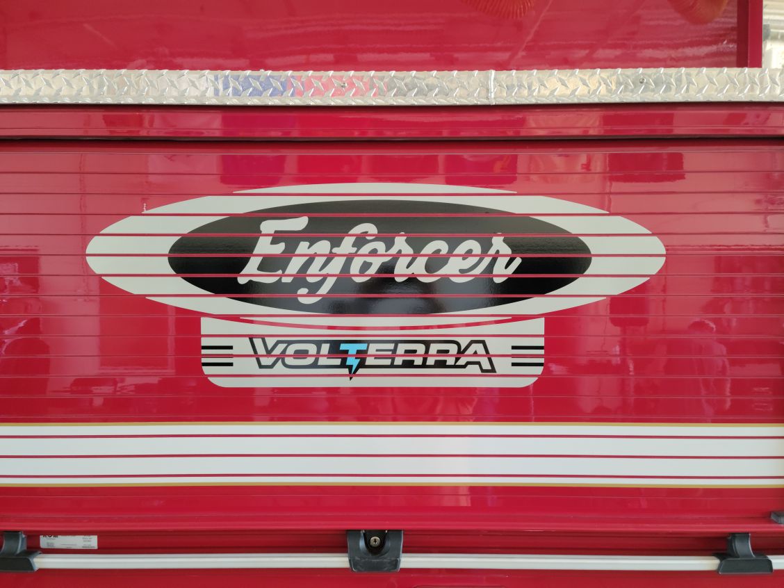 EV Fire Engine Enforcer Volterra Logo