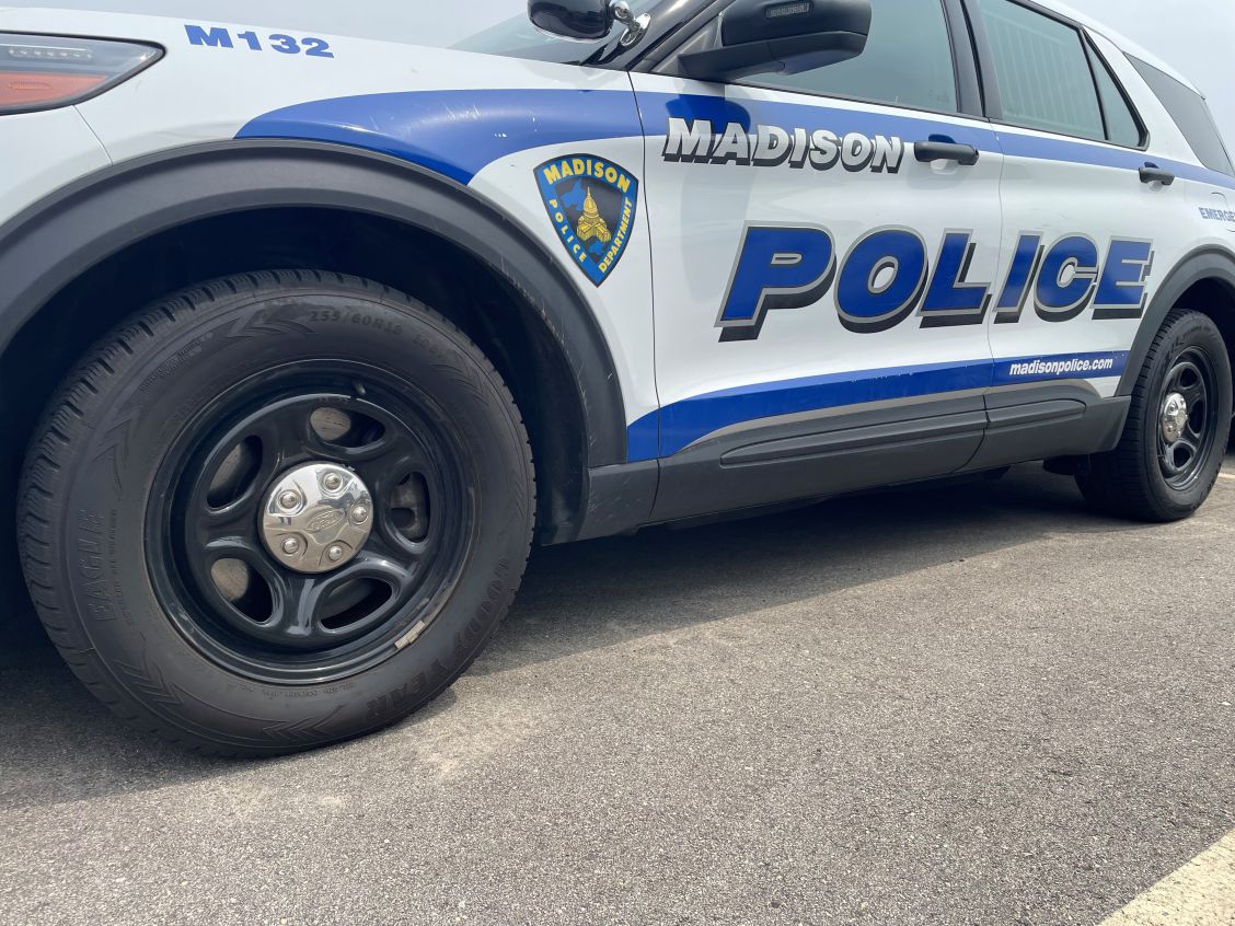 Photo of a Goodyear Soy Tire on a Madison Police Car