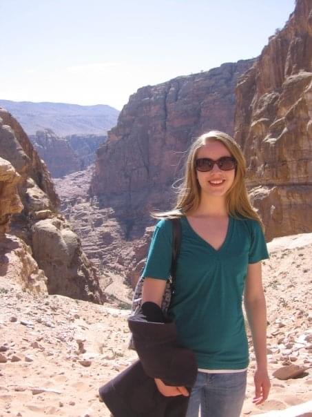 Rachel visiting Petra in Jordan