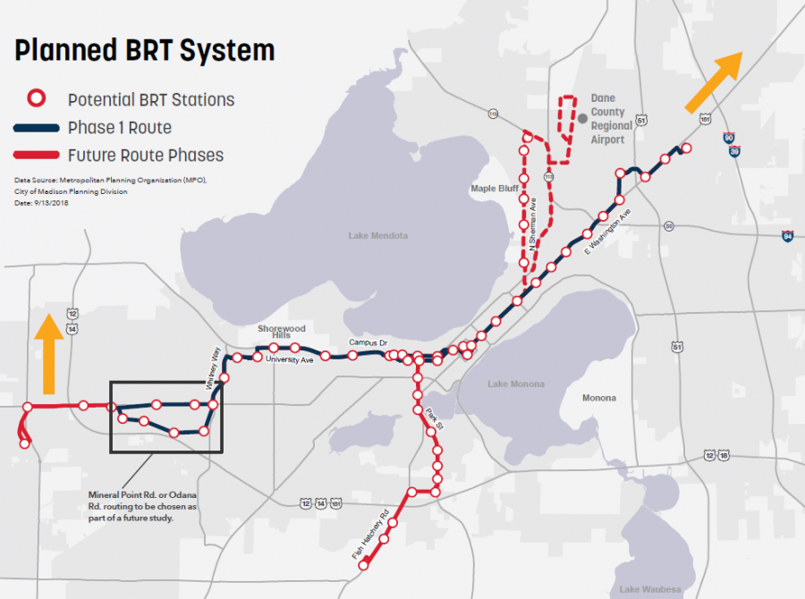 Planned BRT routes