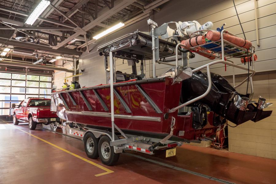 Ralph E. Chamberlin II - The 24-foot Lake Assault rescue boat is named after a founding member of the MFD Lake Rescue Team.