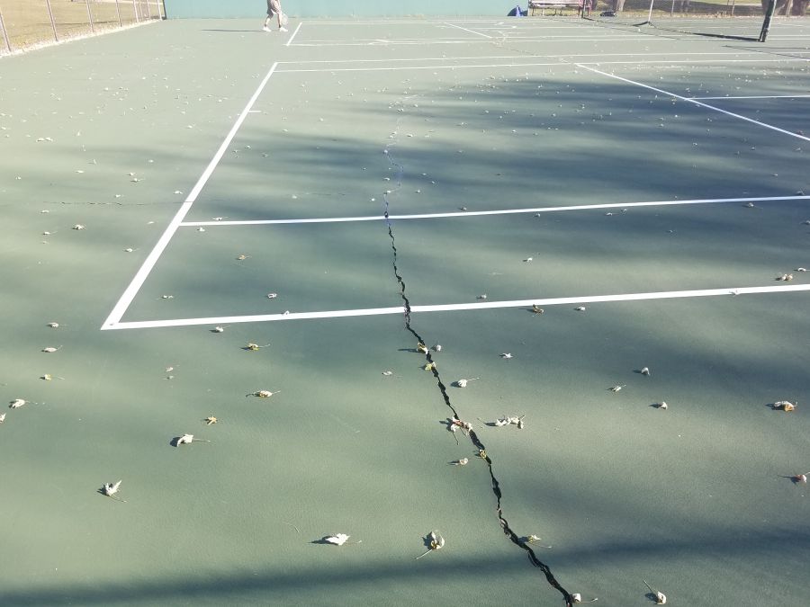 Westmorland tennis courts in fall 2020