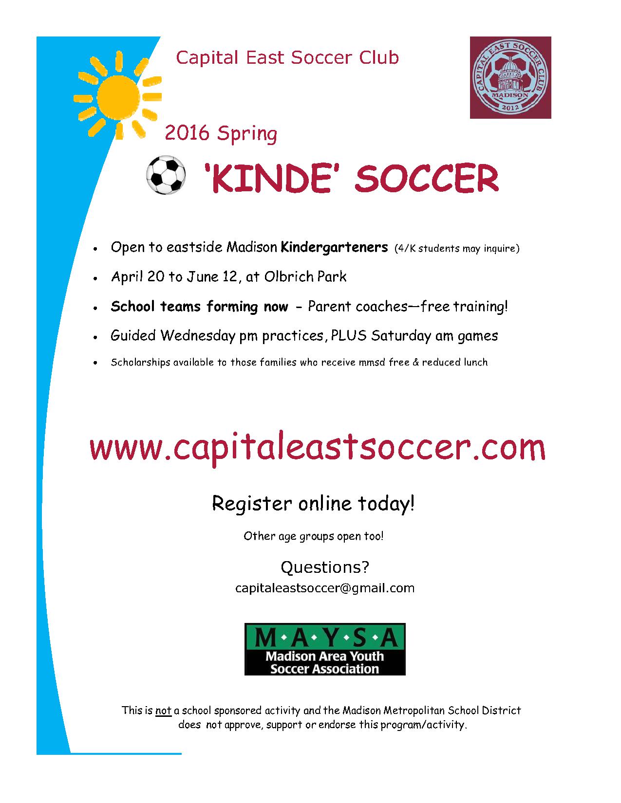 Spring Kinde Soccer 