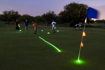 night golf image, glow ball