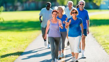 older adults walking together