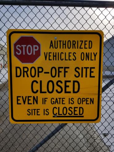 Streets Division drop-off sites closed week of 1/28. Will reopen 2/4