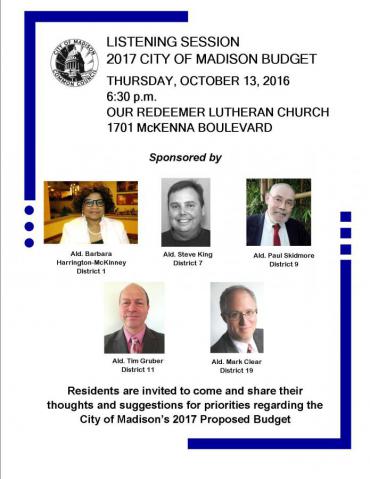 October 13, 2016 Budget Session Flyer