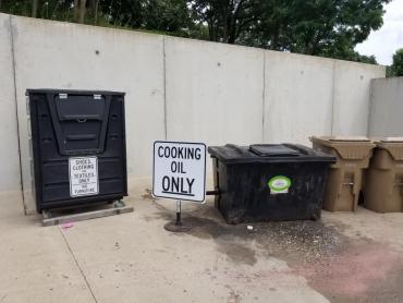 Recycle used cooking oil at the Streets Division drop-off sites.