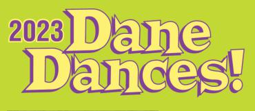 Dane Dances logo yellow and purple