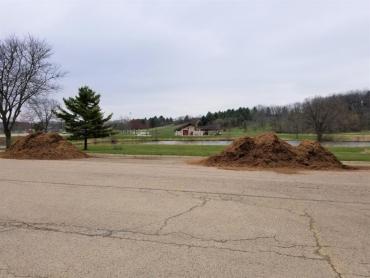 Final mulch load deliveries to parks began May 19, 2020. This is a photo of mulch at Elver Park.