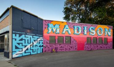 The Madison Mural (2020) by Triangulador and Henrique Nardi. Photo Credit Jim Escalante.