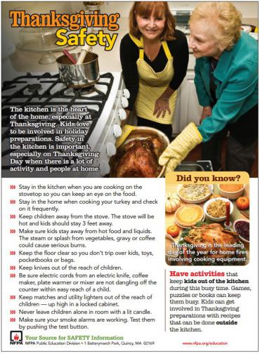 NFPA Thanksgiving Safety poster