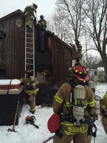 MFD firefighters respond to a chimney fire