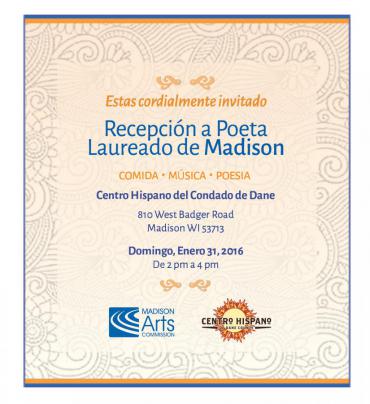 Invitation to the Poet Laureate Reception in Spanish