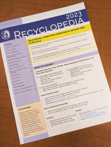 This is a picture of the 2023 recyclopedia cover