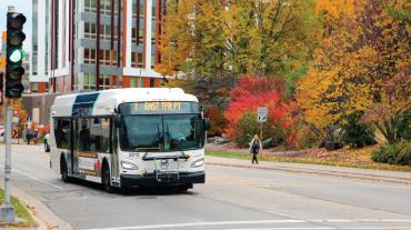 Bus on a Fall Day