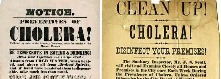 Cholera posters 1880s
