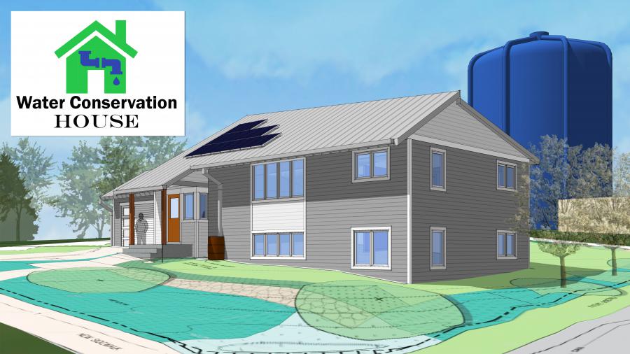 Water Conservation House design and logo